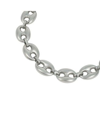 Women's The Chunky Coffee-Bean Chain Necklace - Chrome Silver