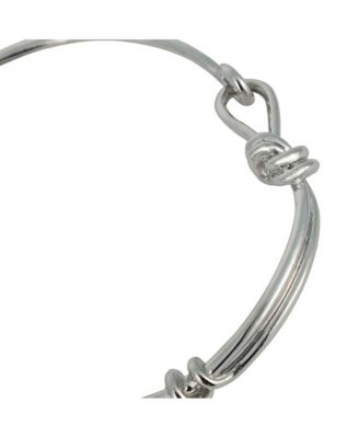 Women's The Knotted-Bar Collar Necklace - Chrome Silver