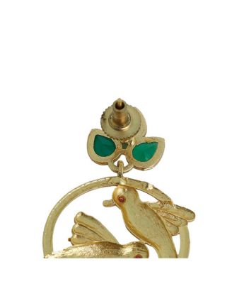 Women's The Halo-Bird Drop Earrings - Antique Gold