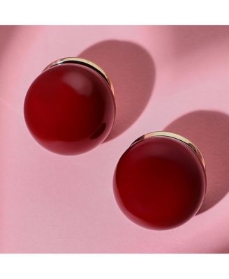 Women's The Chunky-Jacqueline Stud Earrings - Cherry Red & California Gold