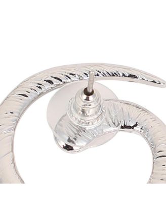 Women's The Enamel-Spirale Stud Earrings - Metallic Silver