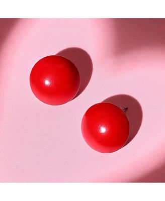 Women's The Semi-Orb Stud Earrings - Rose Red