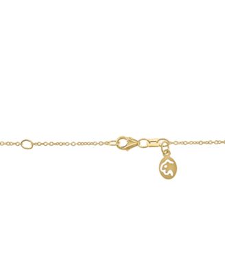 Diamond (1/20 ct. t.w.) and Multi Gemstones (1/2 ct. t.w.) Pendant Necklace in 14k Yellow Gold