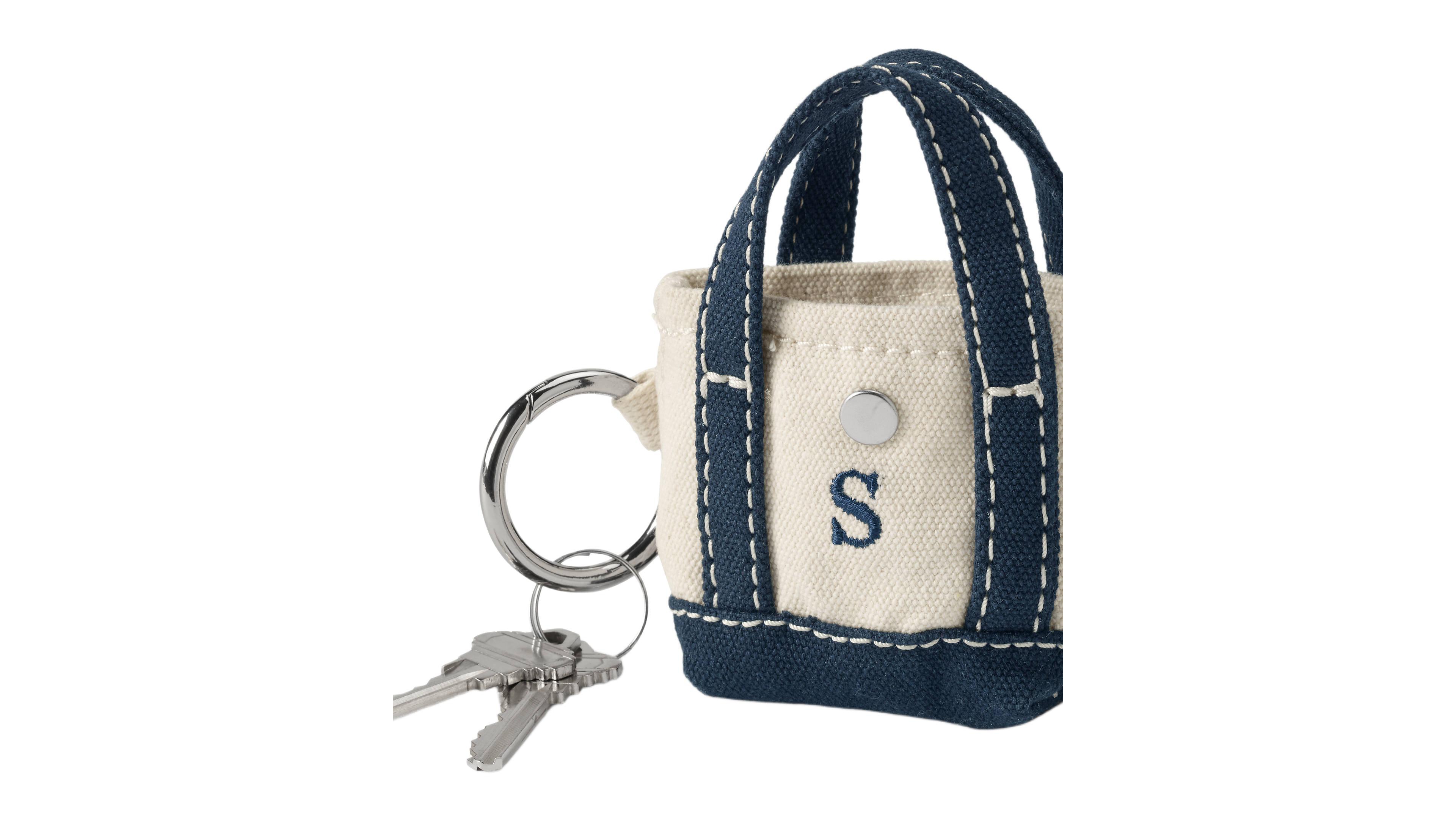 Lands' End Pre-Monogrammed Letter S Micro Canvas Tote