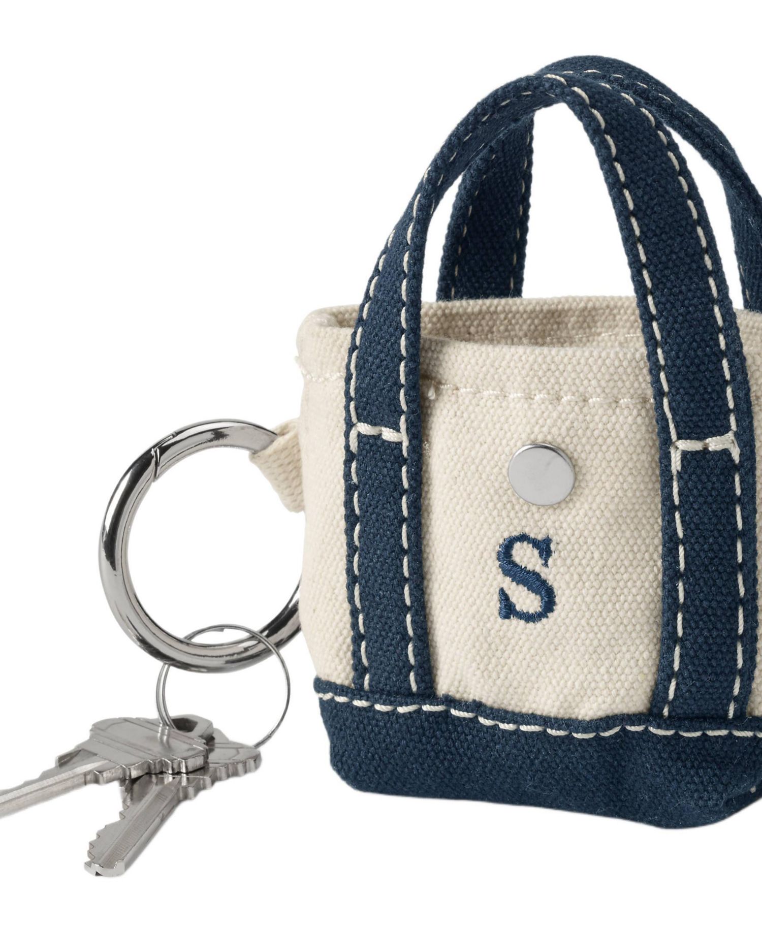 Pre-Monogrammed Letter Micro Canvas Tote