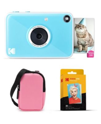 Printomatic+ Instant Camera Bundle (Yellow) 10MP w/ Pink Case & 20 Zink Paper