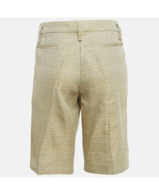 Women's Beige Patterned Regular Shorts