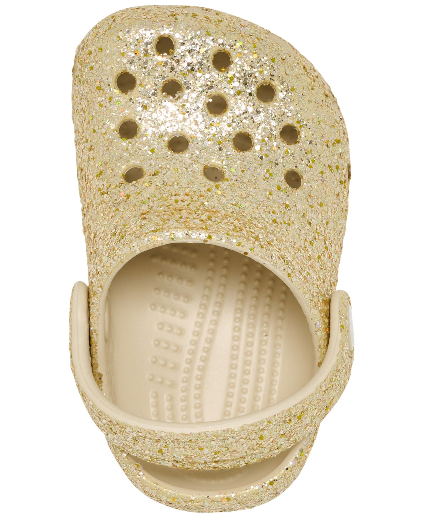 Сабо Crocs Chunky Glitter Classic Clogs для девочек-малышей, цвет: Песчаниковый — фото 4