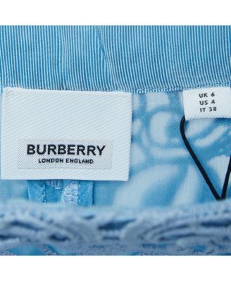 Women's Pale Blue Lace Pencil Skirt