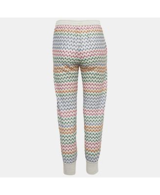 Women's Grey Patterned Knit Jogger Pants