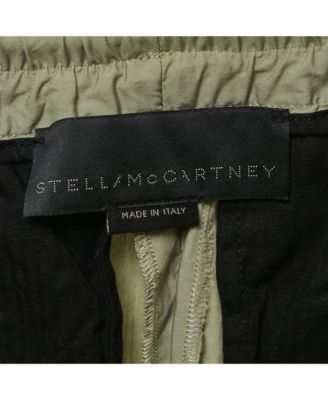 Women's Green Cotton Contrast Trimmed Pants