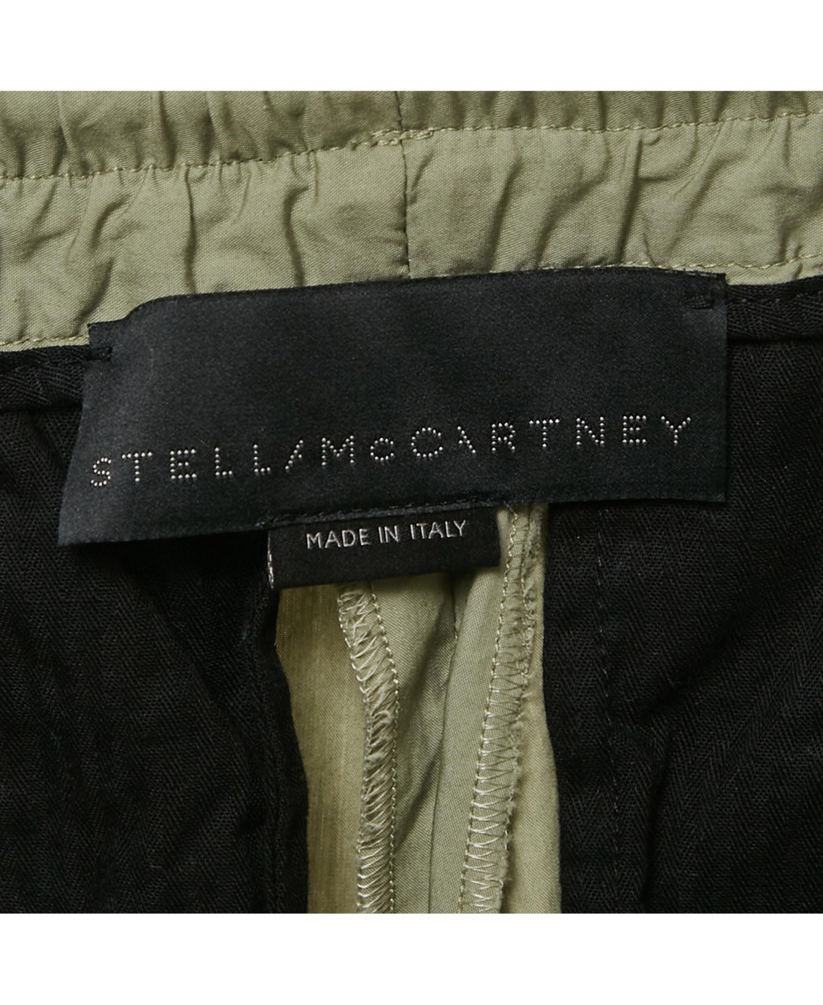 Pre-Owned Stella Mccartney Women's Green Cotton Contrast Trimmed Pants