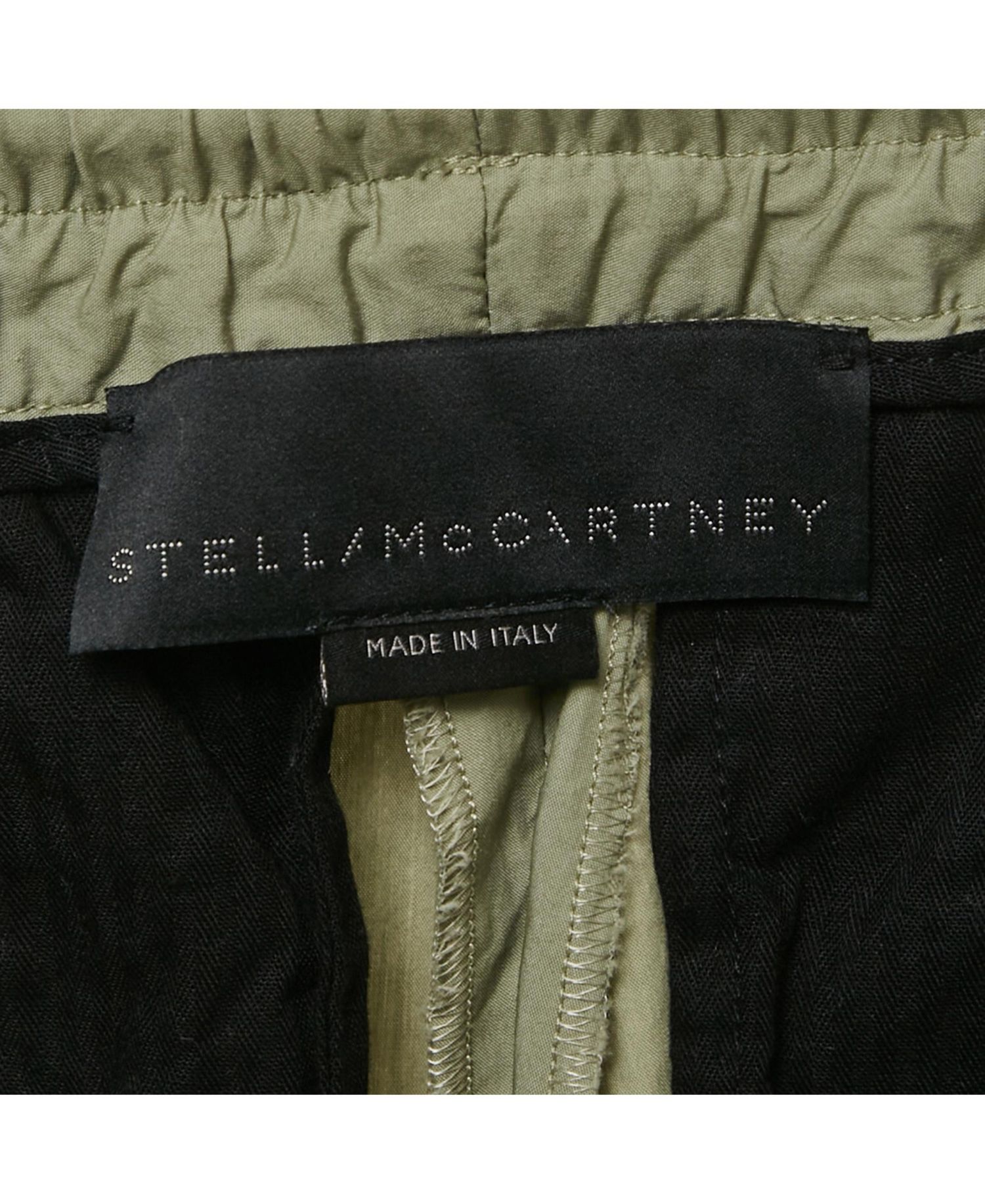 Women's Green Cotton Contrast Trimmed Pants