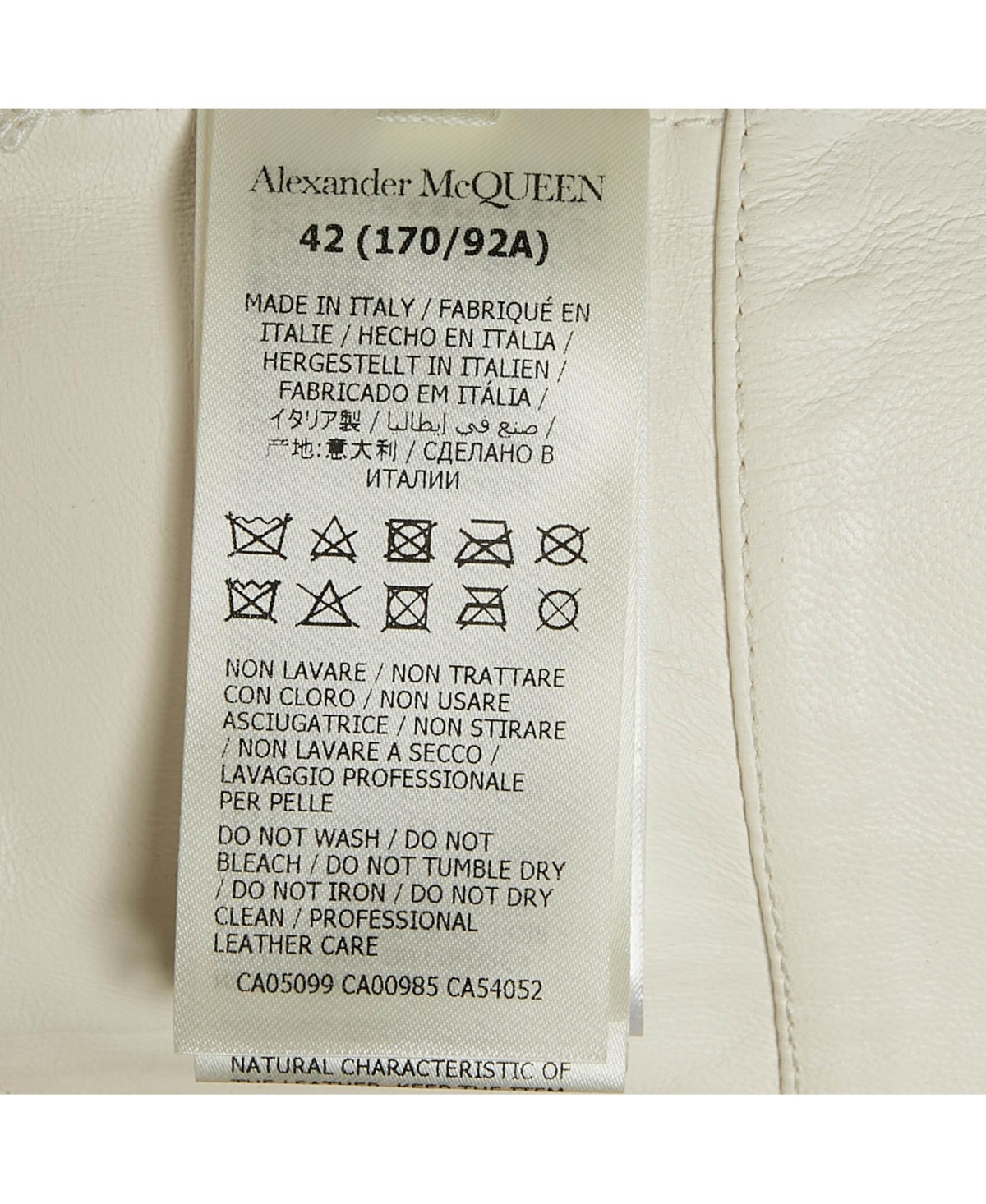 Pre-Owned Alexander Mcqueen Women's White Leather Bralette Crop Top