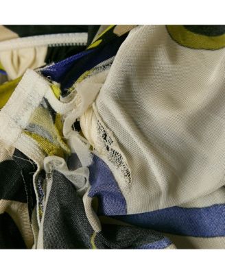 Women's Multicolor Printed Jersey Draped Trousers