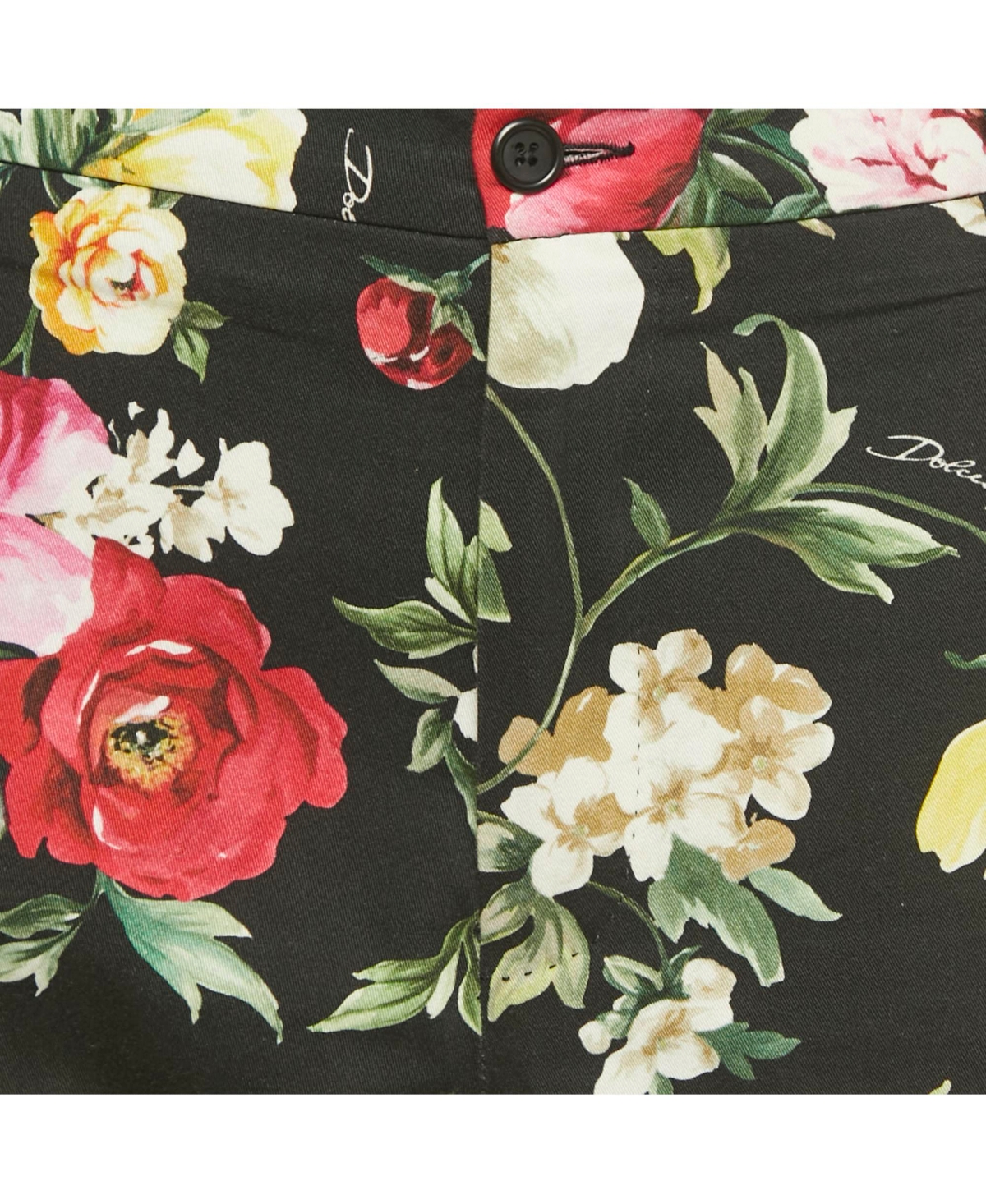Pre-Owned Dolce & Gabbana Women's Camellia Print Cotton Trouser