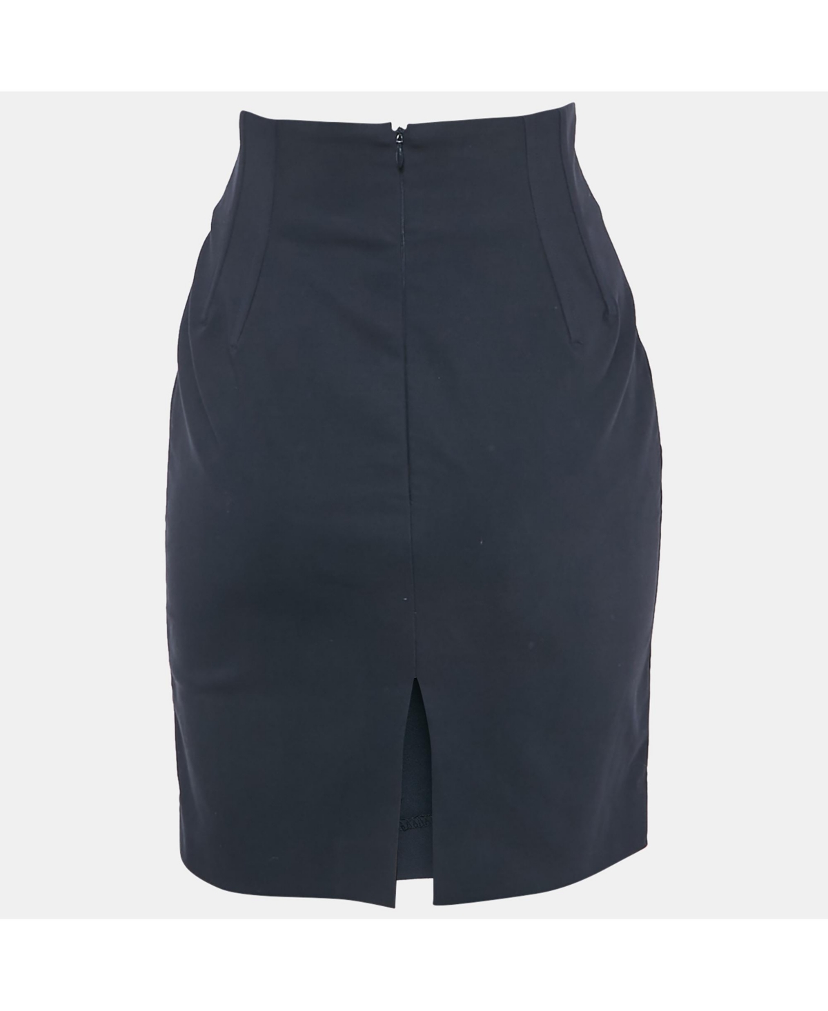 Pre-Owned Stella Mccartney Women's Navy Blue Cotton Blend Pencil Skirt