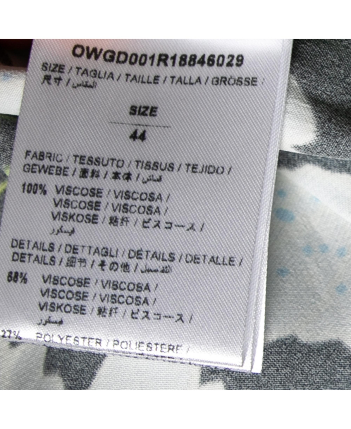 Pre-Owned Off-White Women's Blue Floral Printed Satin Open Front Lightweight Coat