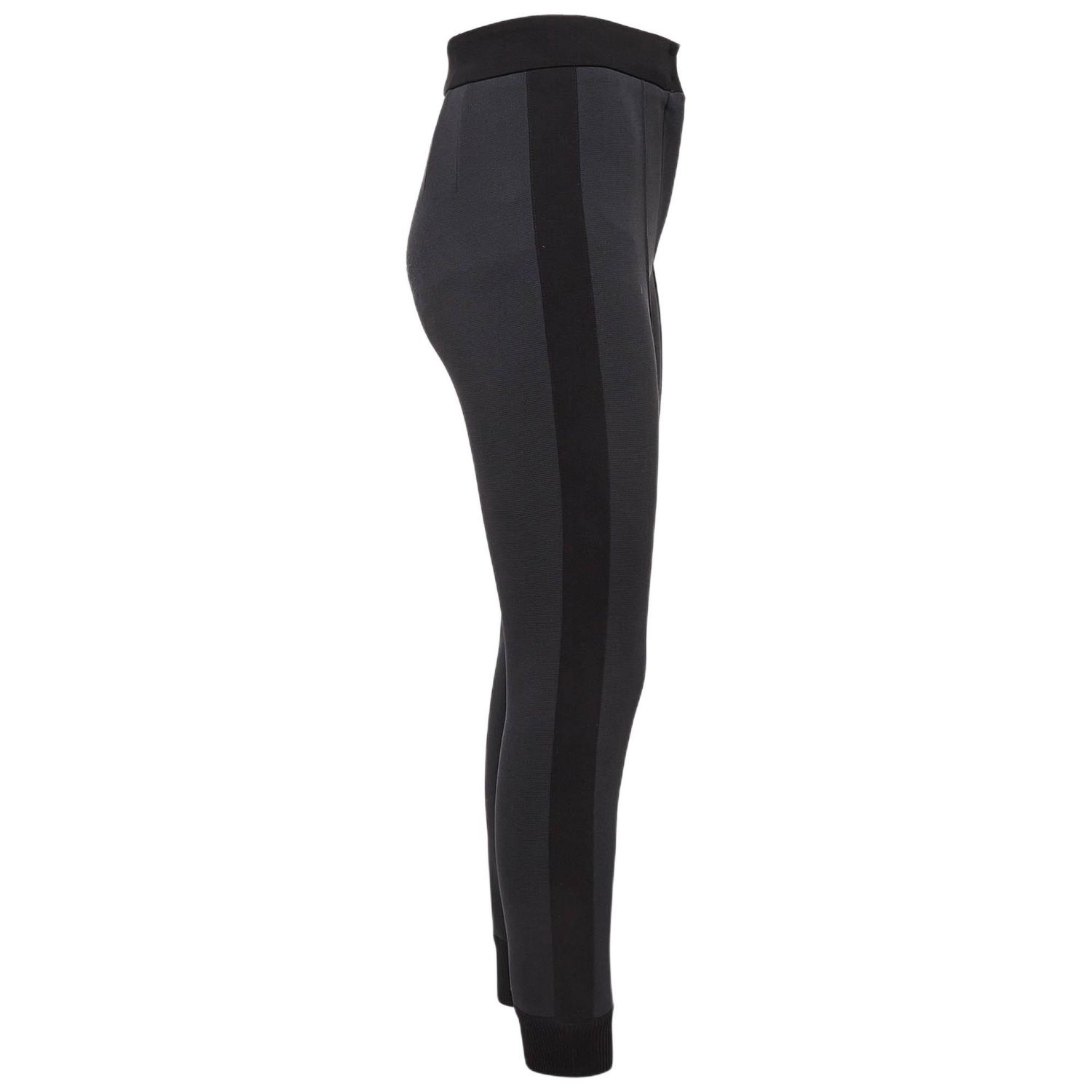 Women's Grey Side Stripe Nylon Knit Joggers S