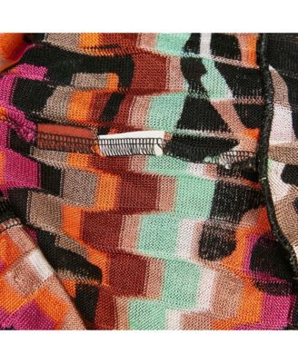 Women's Beige Striped Sequin Tank Top