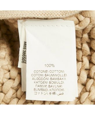 Women's Beige Chunky Knit Zip-Up Cardigan