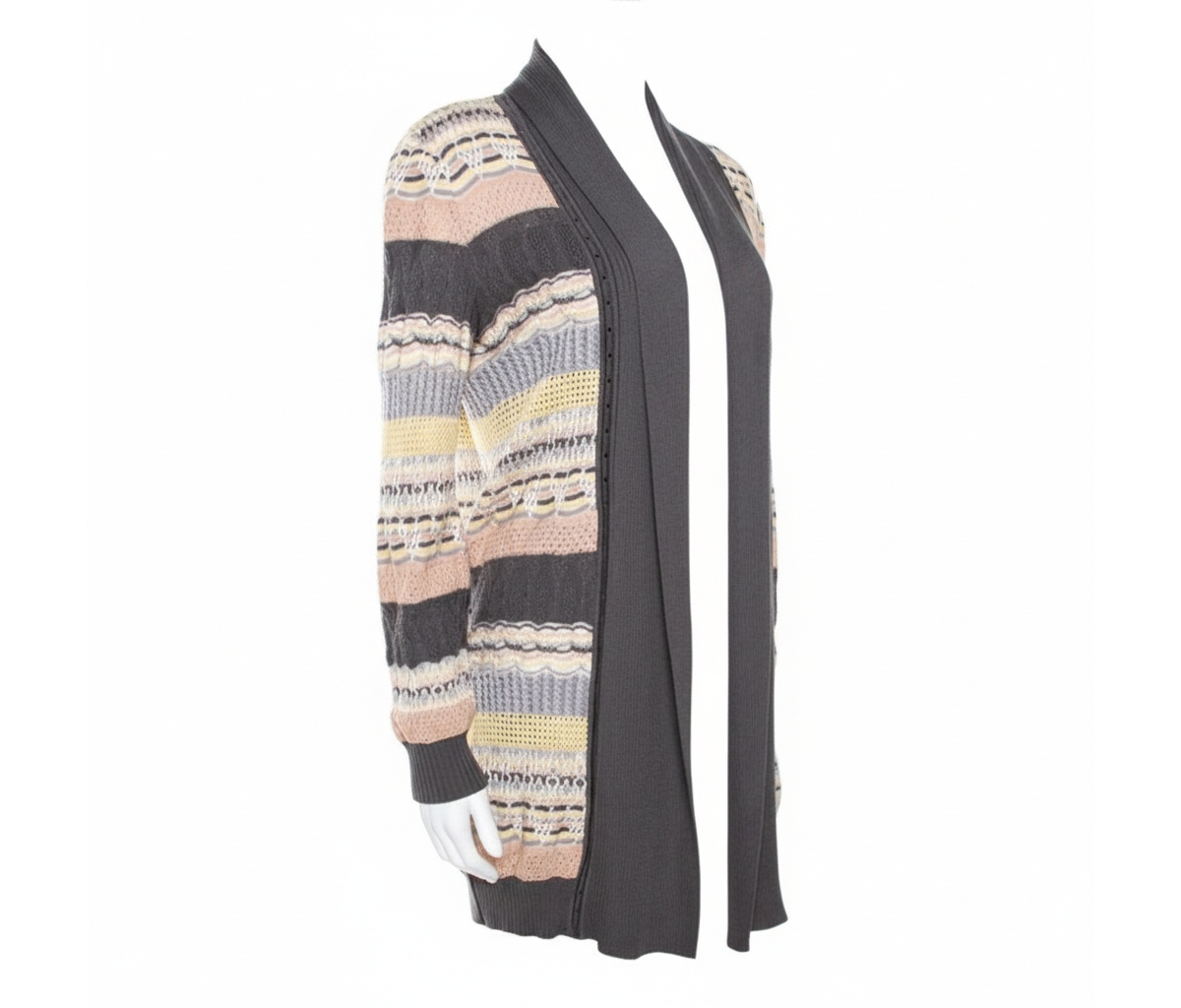 Pre-Owned Missoni Women's Multicolor Jacquard Eyelet Knit Cardigan