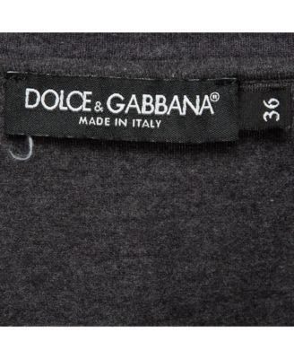 Women's Grey Applique Cotton T-Shirt