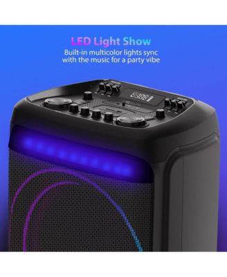 2×15" Bluetooth Light Show Party Speaker with Wireless Microphone and Remote
