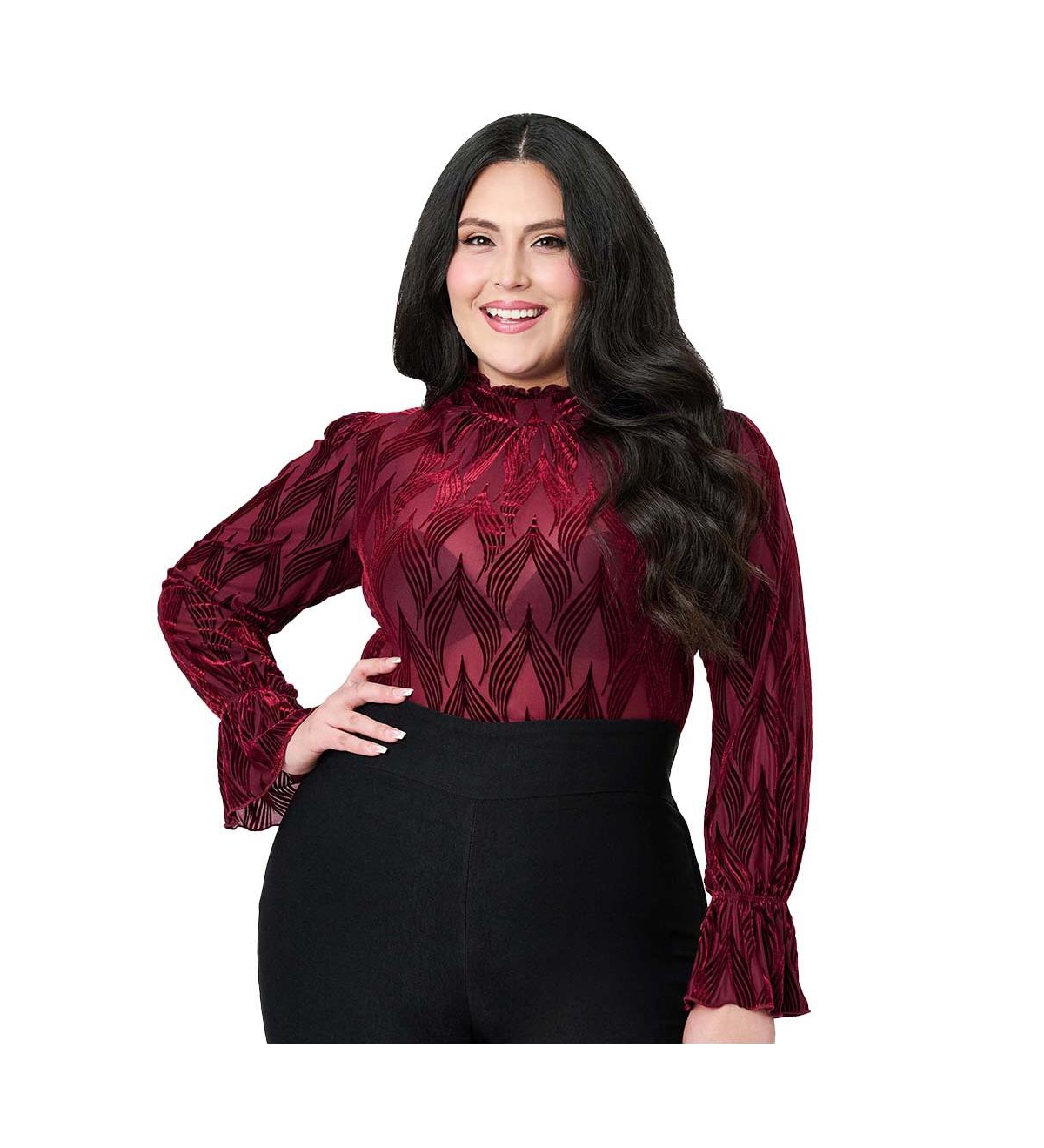 Unique Vintage Plus Donna Blouse