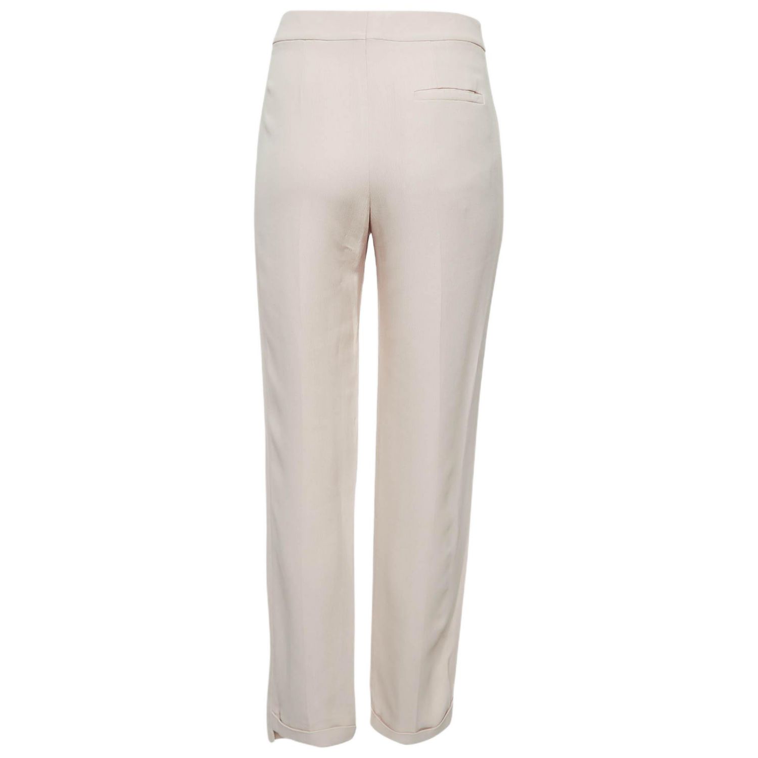 Women's Pink Crepe Regular Trousers