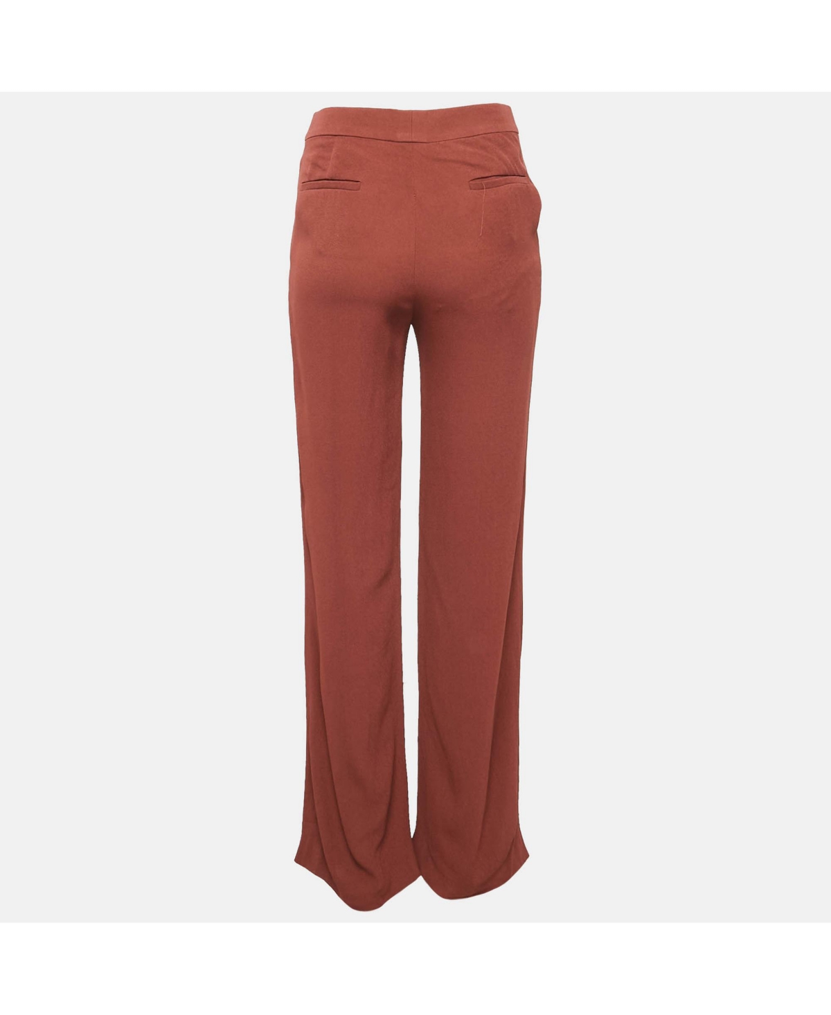 Pre-Owned Chloe Women's Brown Crepe Wide Leg Trousers