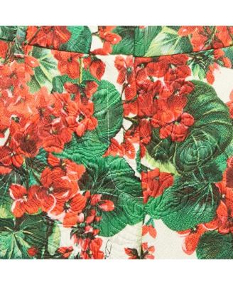 Women's Cotton Blend Multicolor Floral Print Capri Pants