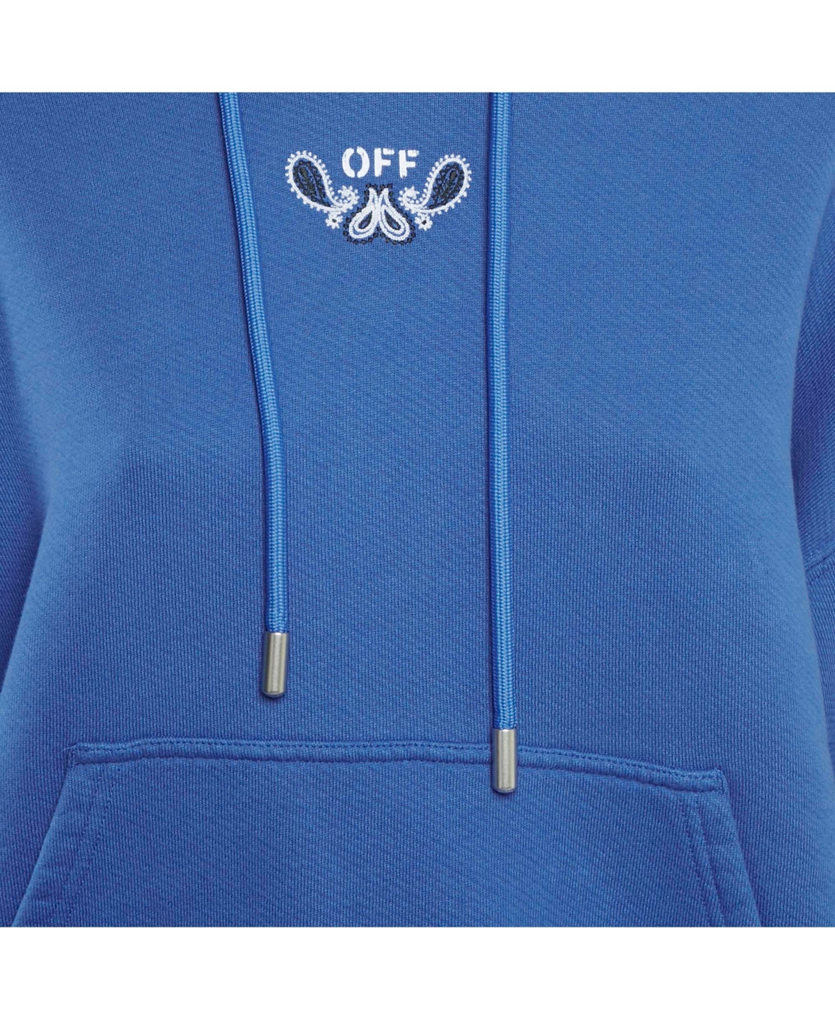 Pre-Owned Off-White Women's Blue Bandana Art Cotton Hoodie