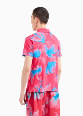 Men's Floral Polo Shirt