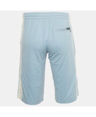 Men's Dolce & Gabbana Pre-Owned Blue Striped Cotton Jersey Shorts