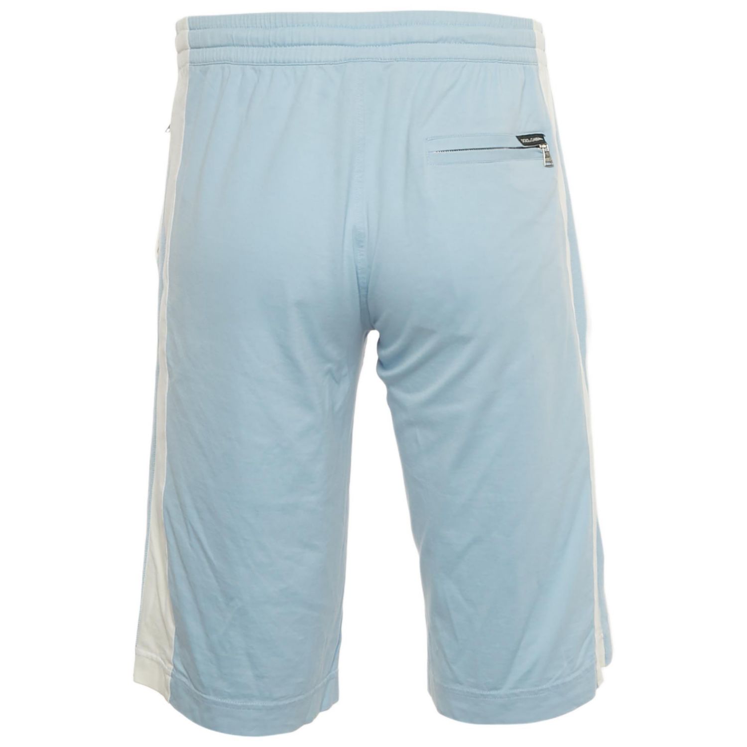 Men's Dolce & Gabbana Pre-Owned Blue Striped Cotton Jersey Shorts