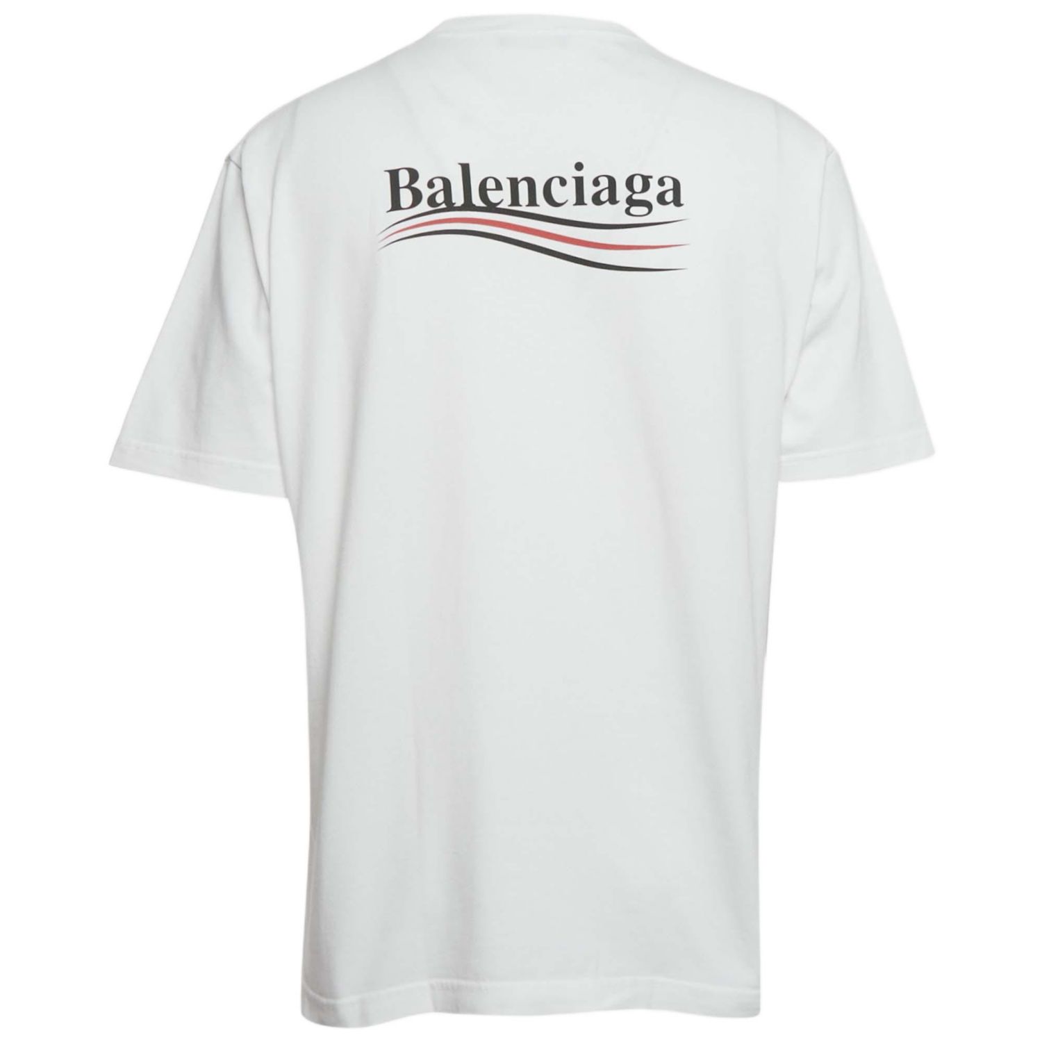 Men's White Political Campaign Print Cotton T-Shirt
