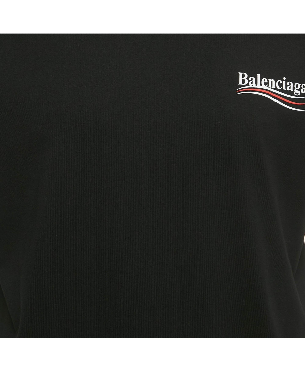 Pre-Owned Balenciaga Men's Black Logo Print Cotton Crewneck T-Shirt