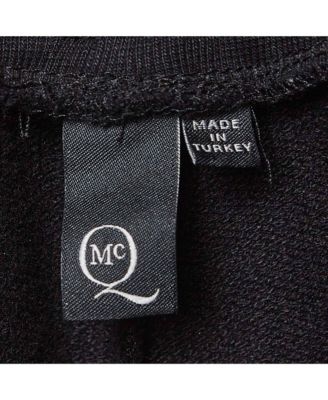 Women's Black Heavy Knit Zipper Detail Joggers