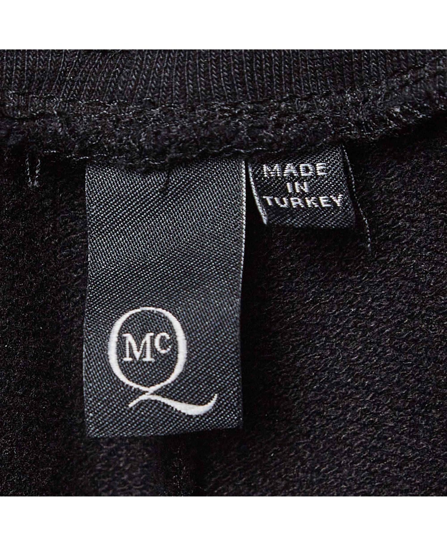 Women's Black Heavy Knit Zipper Detail Joggers