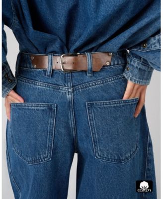 Women's Mid Rise Barrel Jeans