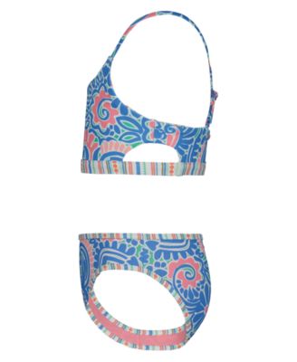 Girls' 7-16 Floral Printed Swim Top and Bottom, 2-Piece Set