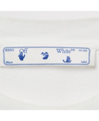 Men's White Logo Print Jersey Crew Neck T-Shirt