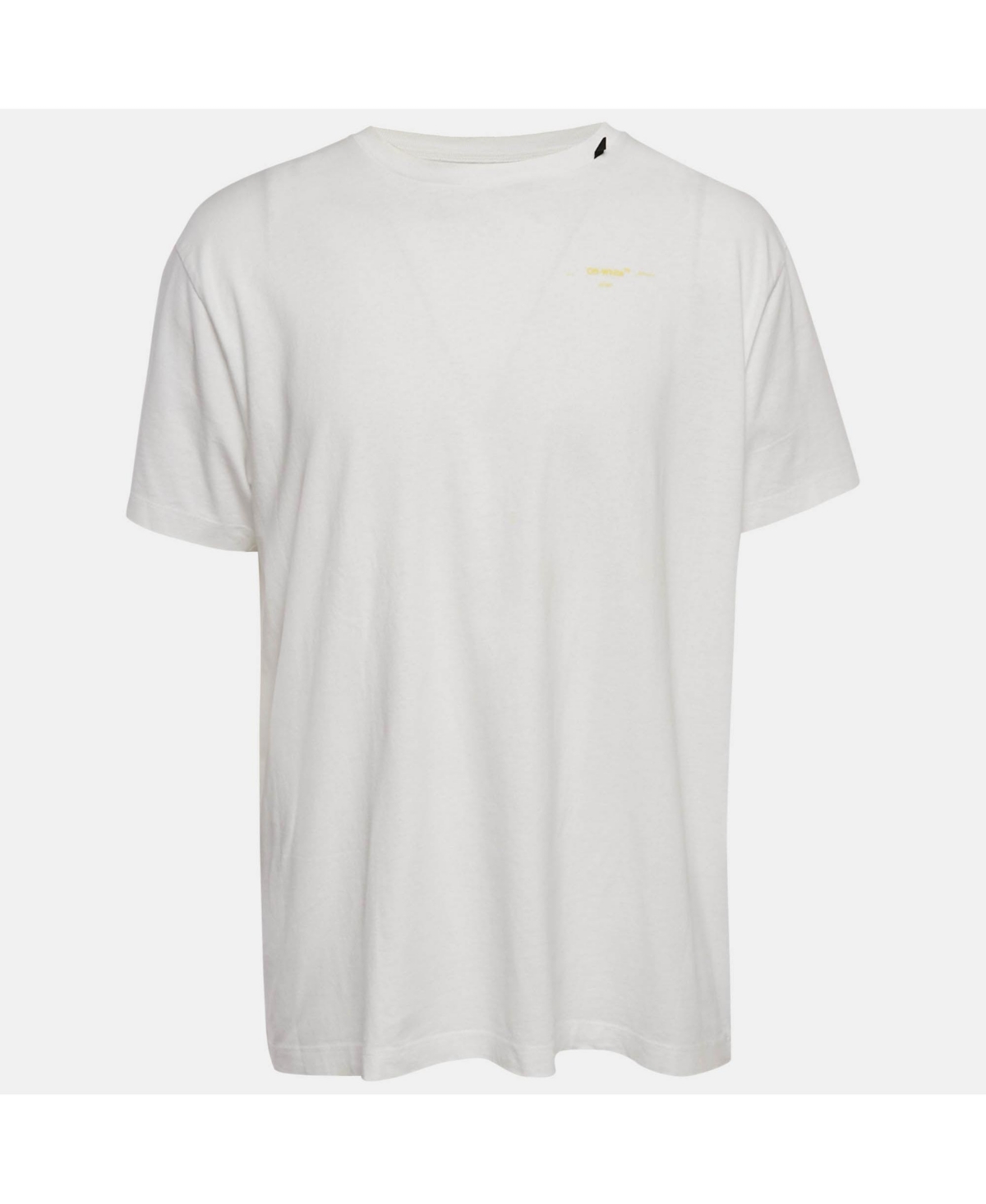 Pre-Owned Off-White Men's White Arrow Paint Jersey Oversized T-Shirt