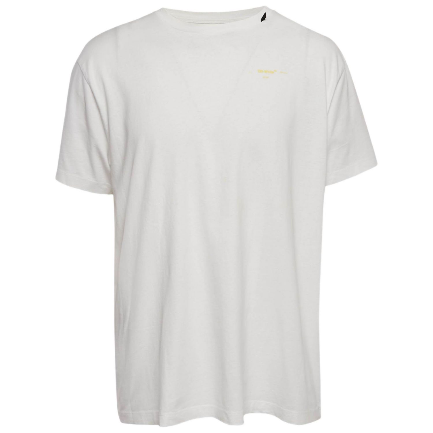 Men's White Arrow Paint Jersey Oversized T-Shirt