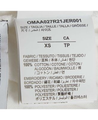 Men's White Logo Embroidered Jersey T-Shirt