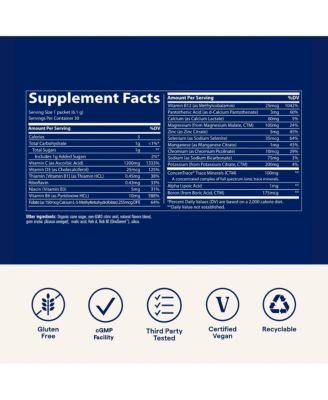 Power Pak - Daily Health Support Supplement with Vitamins & Minerals - Power Packet Aids Immune Health & Hydration - Mix Powder Supports Bodily Functions - Lemon Lime (30 Servings)