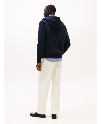 Men's Long Sleeve Zip-Front Flag Logo Hoodie