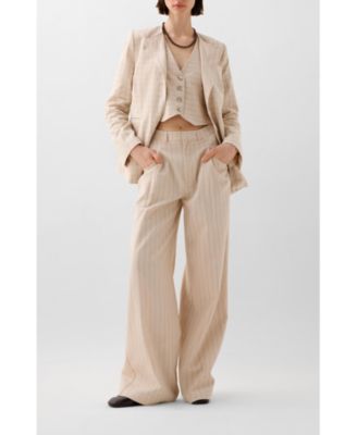 Women's Stripes Check Blazer