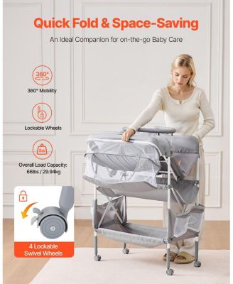Foldable Baby Diaper Changing Station with Storage Drawers